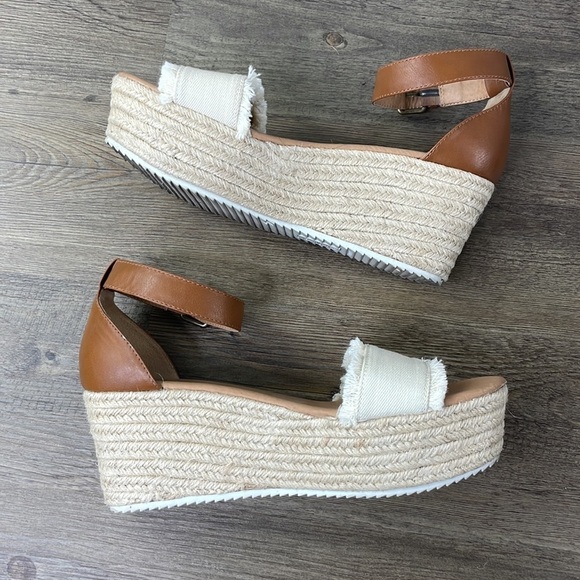 Brash Women’s Espadrille Wedge Platform Natural Fabric Ankle Strap Sandals, 9M - Picture 2 of 10